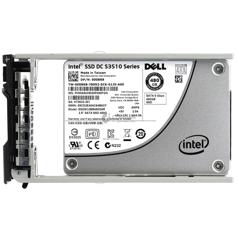 008R8 DELL SSD 480GB SATA 6G 2.5" SFF HOT-SWAP